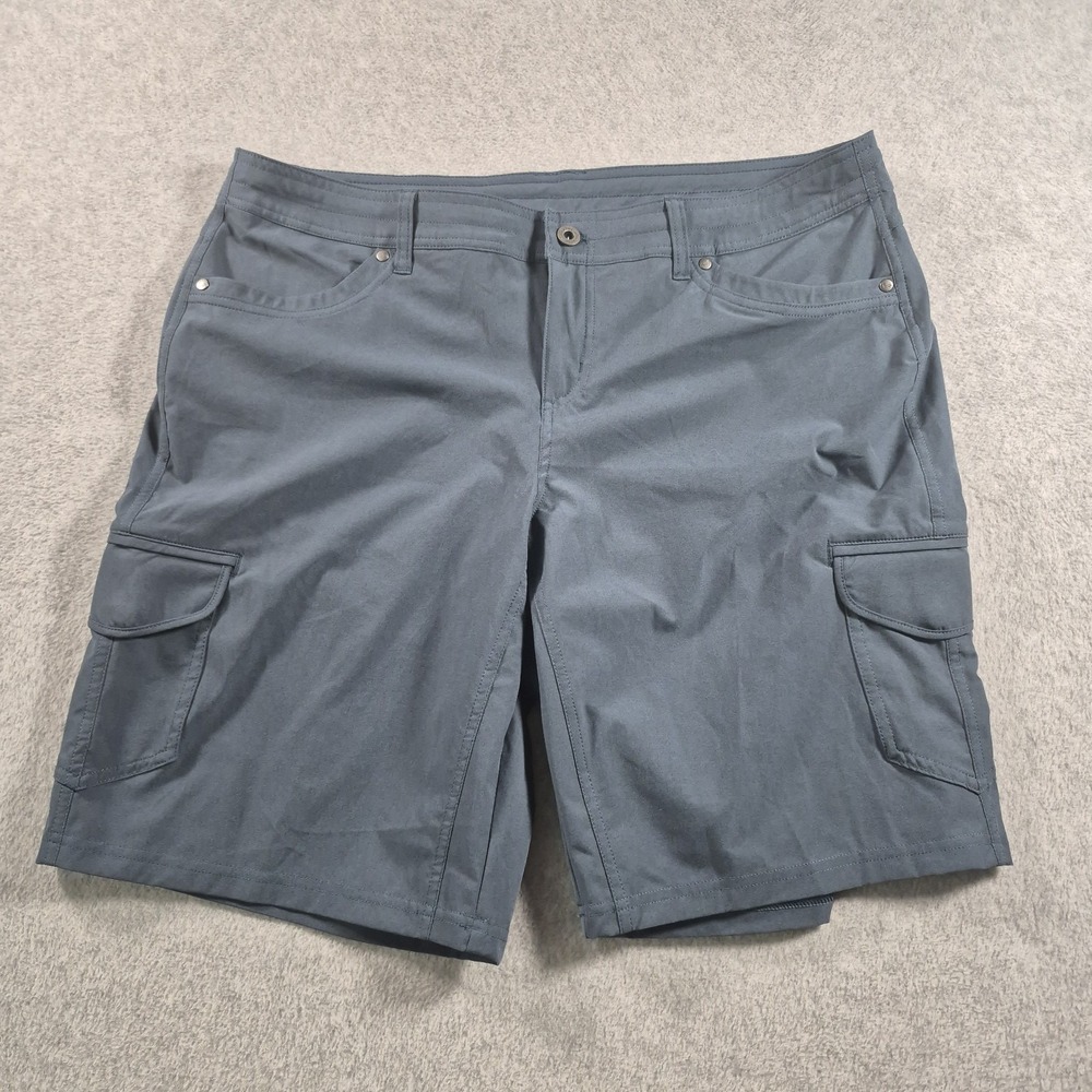 Kuhl Cargo Shorts Womens 16 Blue Polyester Hiking Outdoor Travel Style 6417